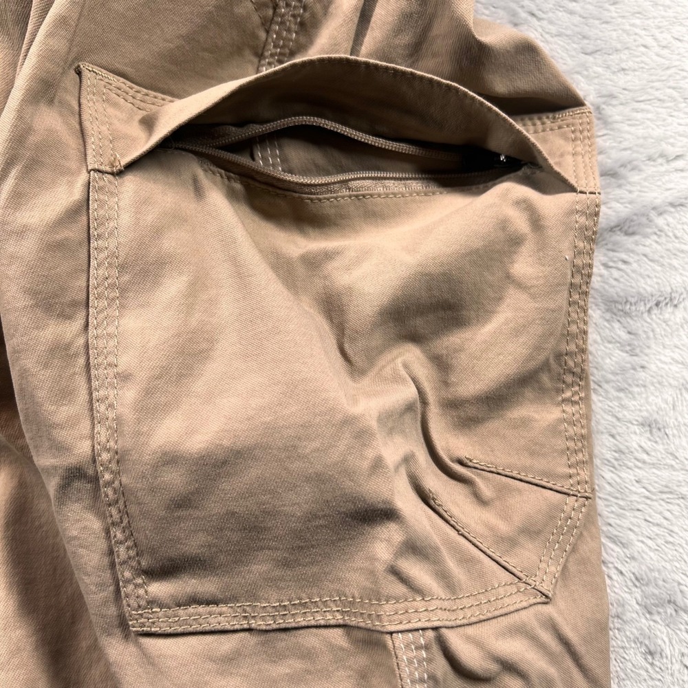 Prana Breathe Zion Cargo Pants Mens Large Lrg x 32L Tan Khaki Hiking Outdoor - Picture 11 of 11